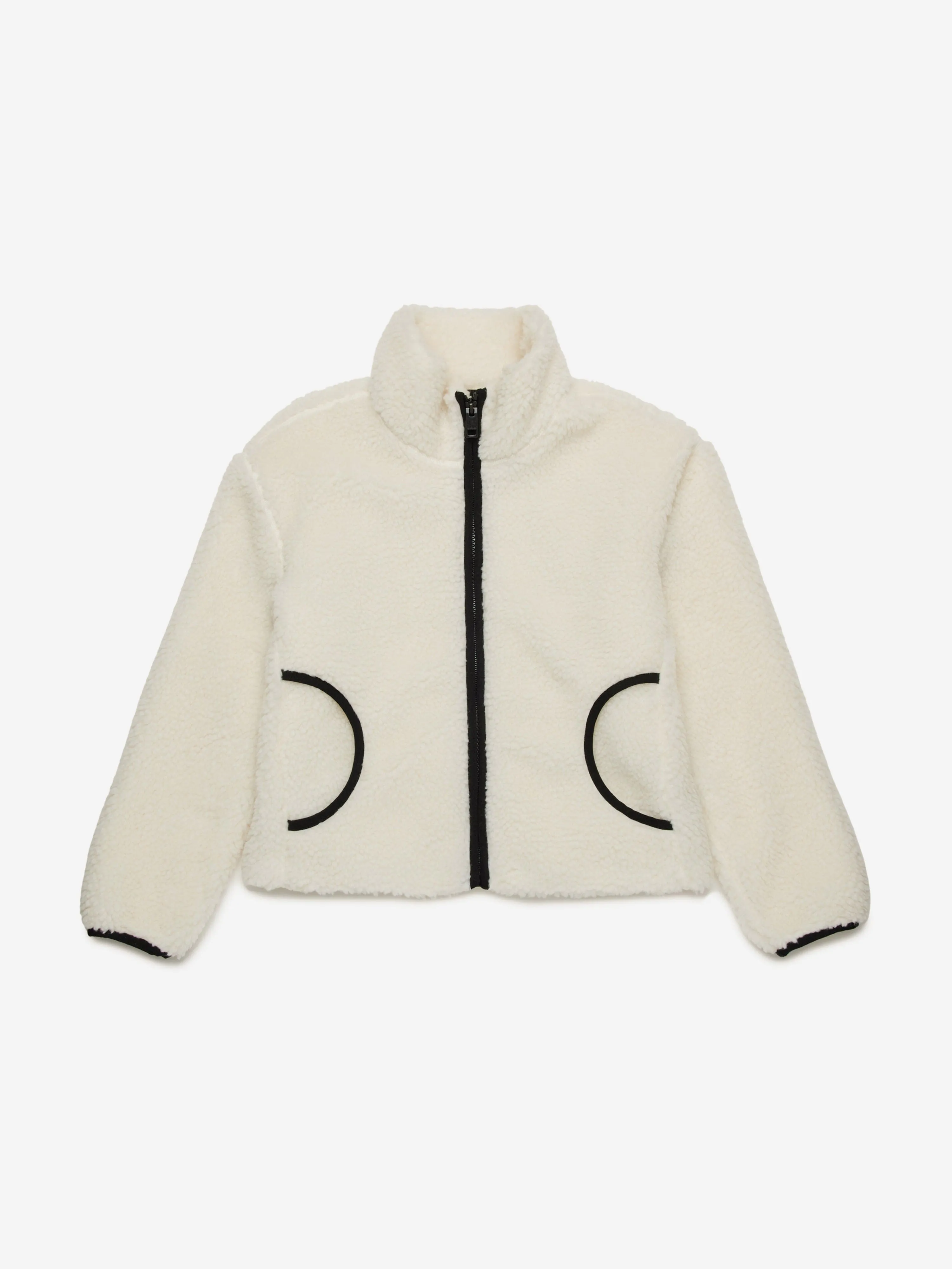 Diesel Girls Polar Fleece Jacket in Ivory