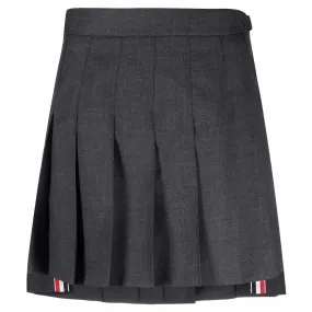 Dropped Back Pleated Mini Skirt