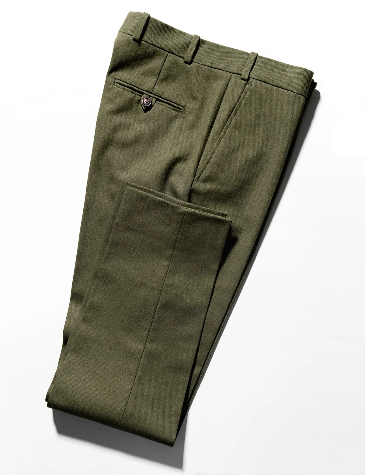 FINAL SALE: BKT50 Tailored Trousers in Cavalry Twill - Olive