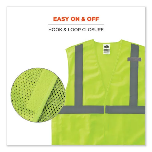 Glowear 8215ba-s Single Size Class 2 Economy Breakaway Mesh Vest, Polyester, 4x-large, Lime, Ships In 1-3 Business Days