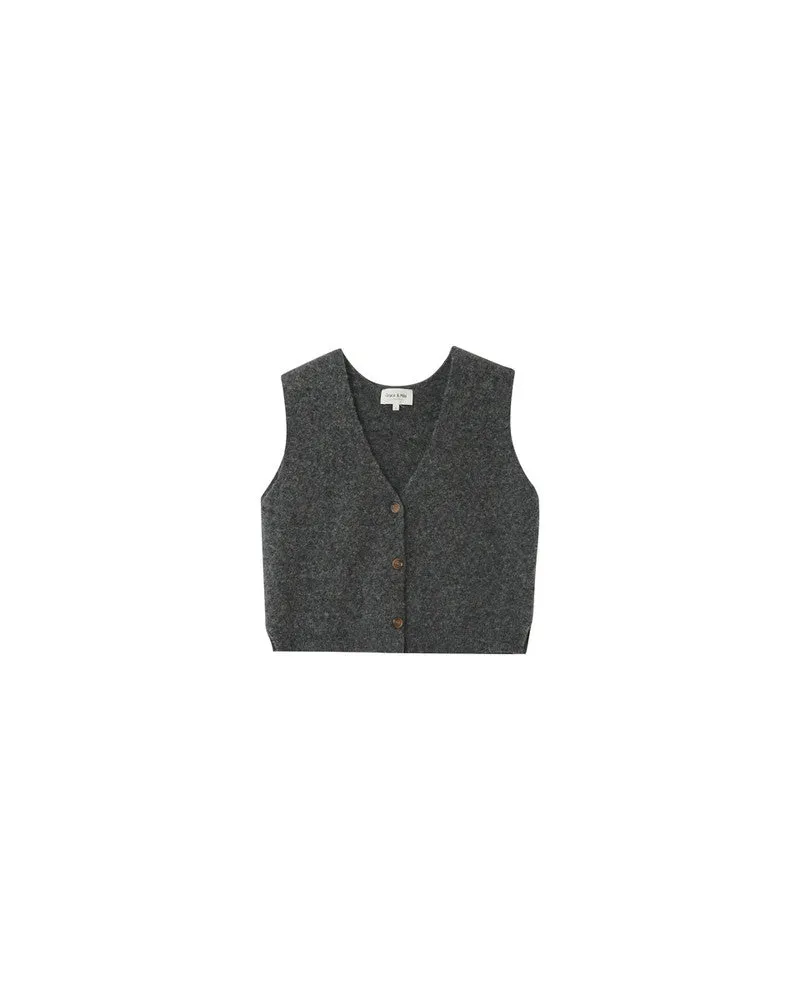 Grace & Mila Nars Knitted Sleeveless Vest in Anthracite