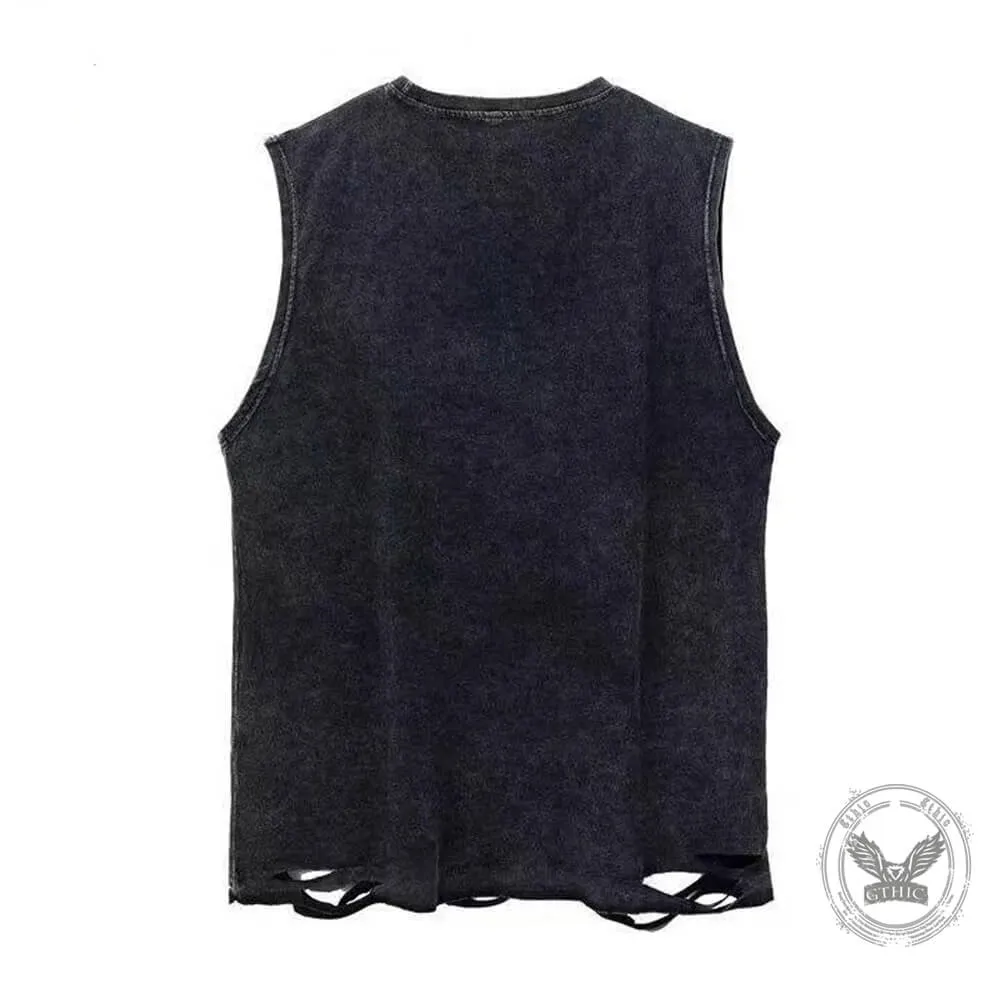 GTHIC Flying Eagle Pattern Cotton Vest Top