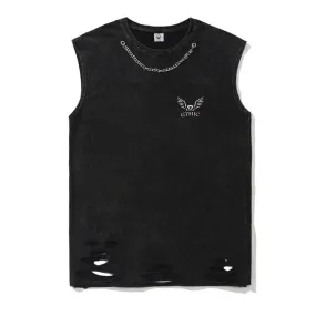 GTHIC Flying Eagle Pattern Cotton Vest Top