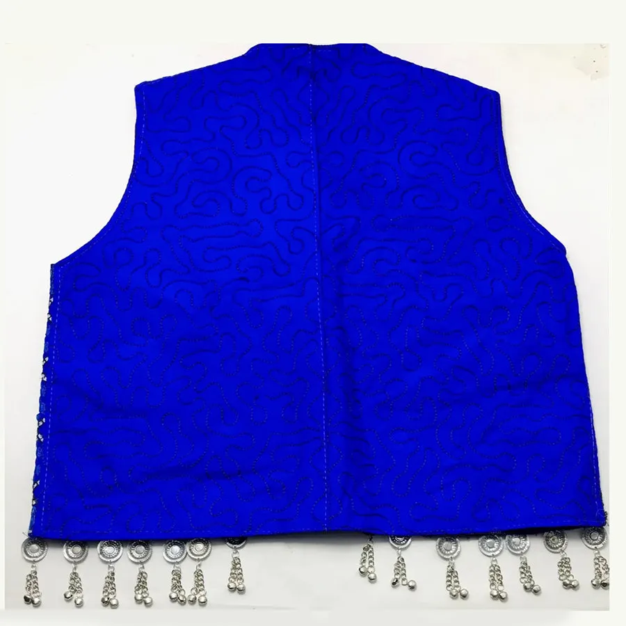 Handmade Embroidered Vest With Silver Bells and Motifs