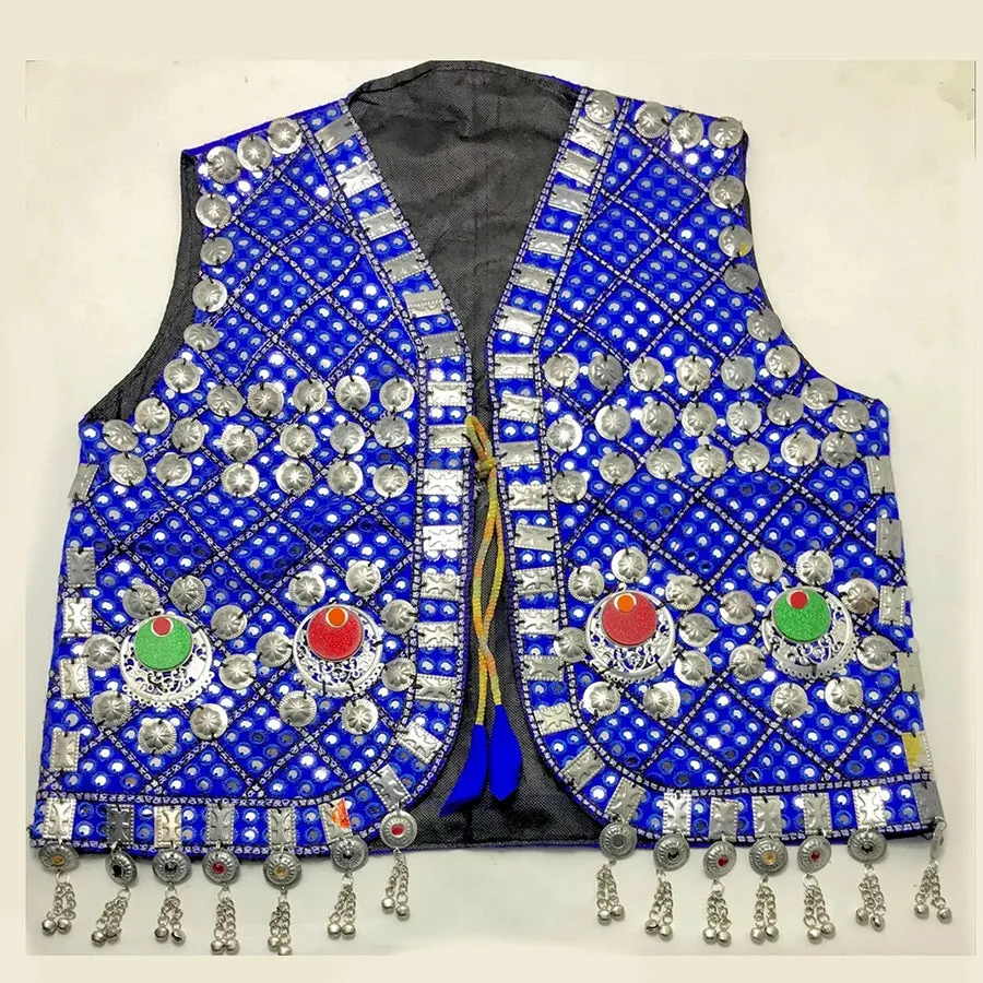 Handmade Embroidered Vest With Silver Bells and Motifs