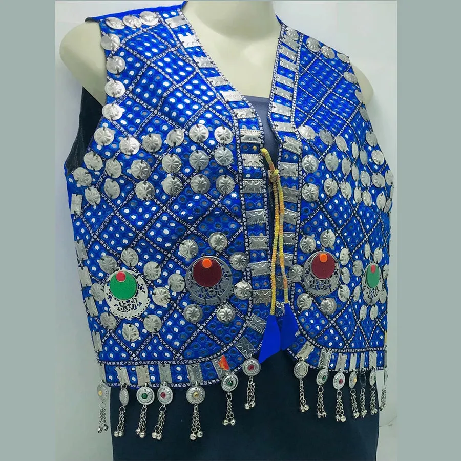 Handmade Embroidered Vest With Silver Bells and Motifs