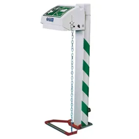 Hughes H45GP-1H Outdoor Freeze Protected Pedestal Mount Eye/Face Wash