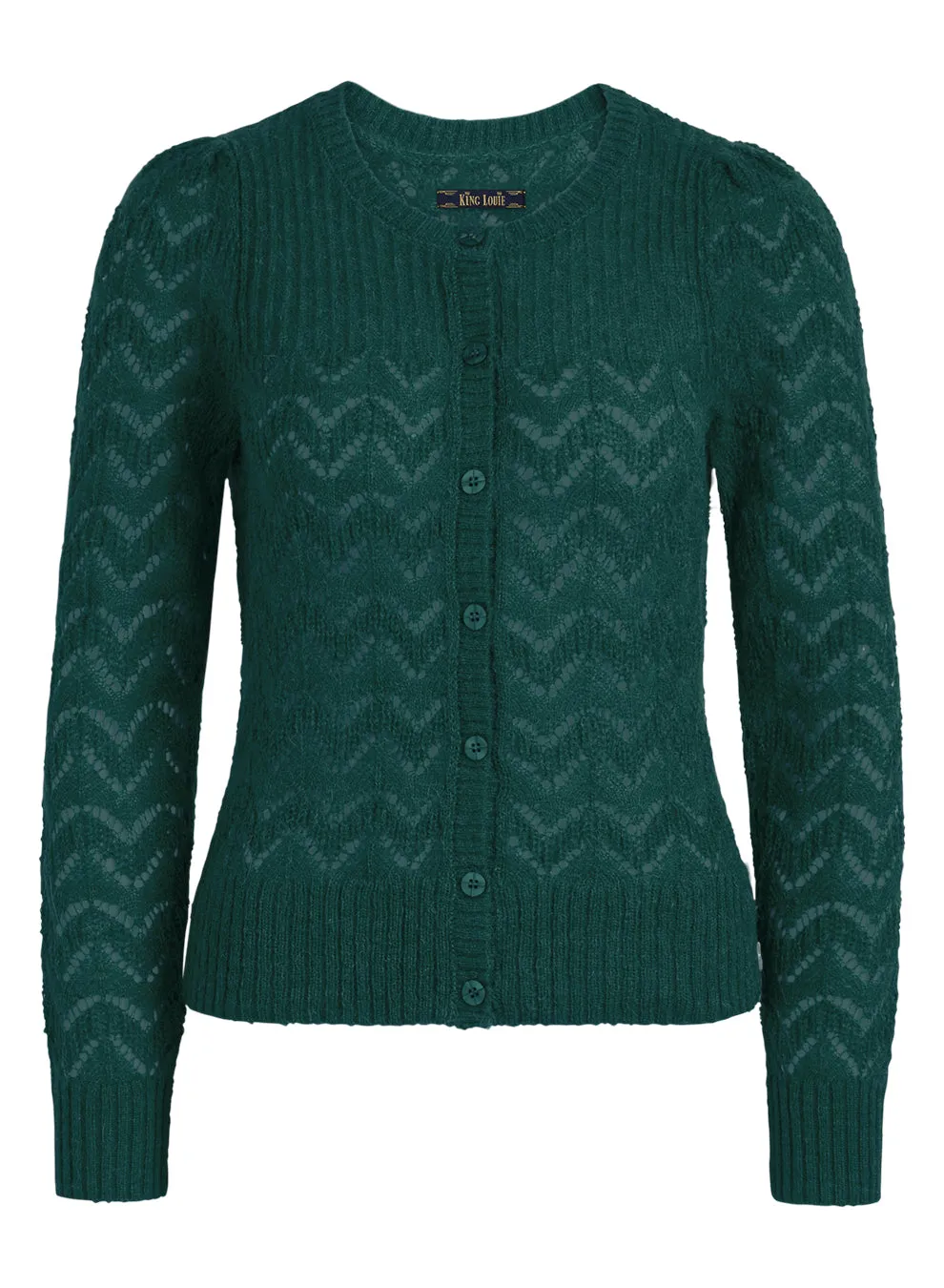 Jacquard gebreid vest | King Louie Yoke tosca pine green