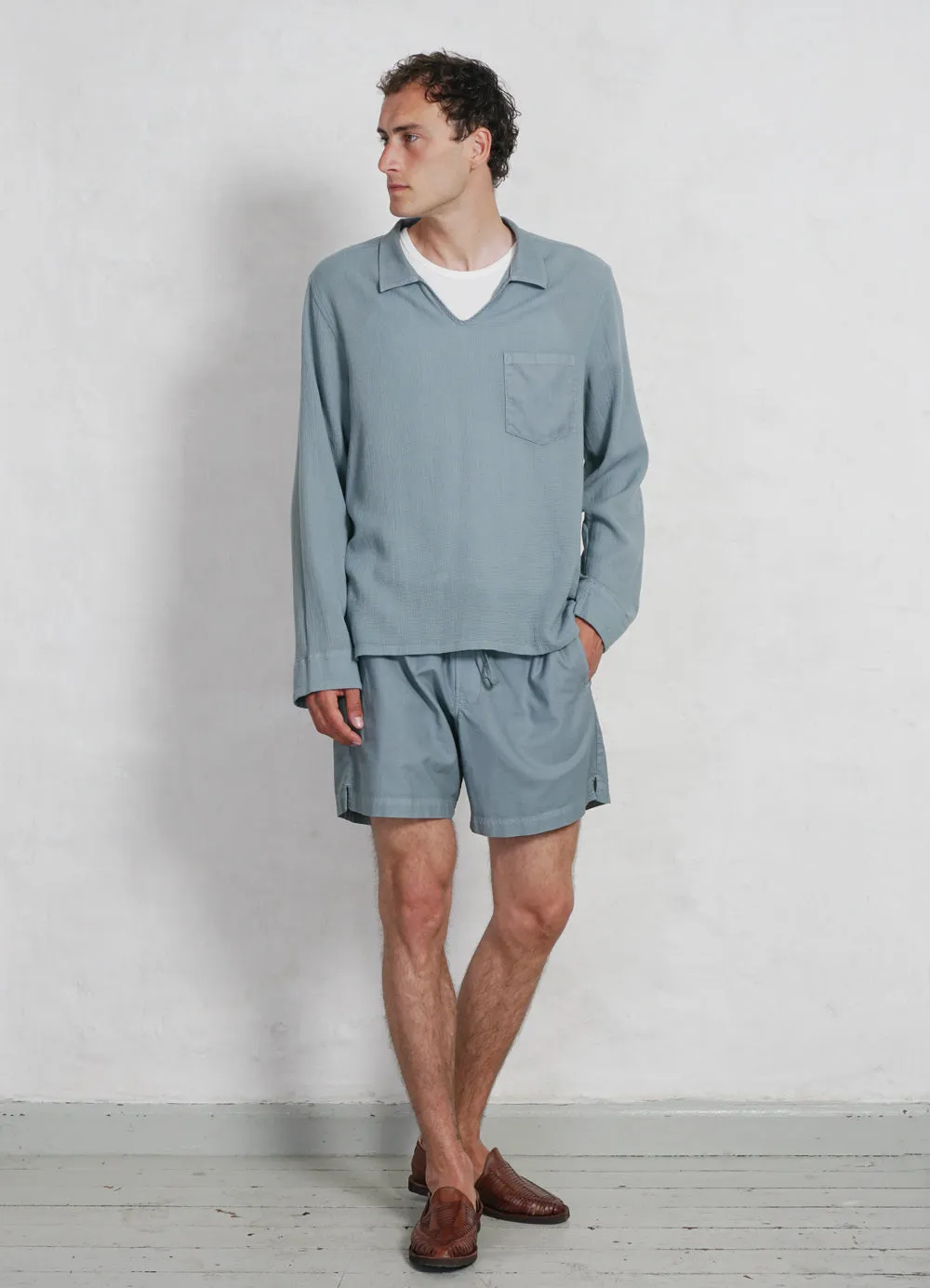 JANIK | Casual Drawstring Shorts | Lagoon