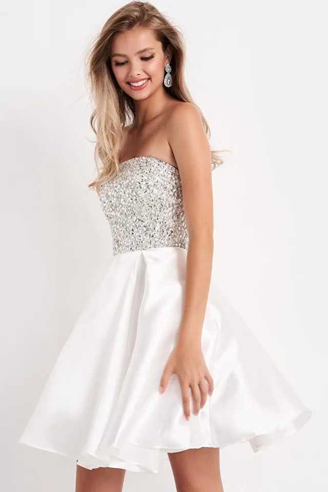 JOVANI - K00722 - Fit and Flare Strapless Dress