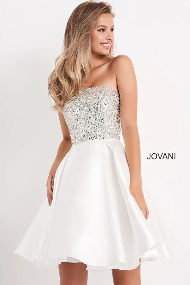 JOVANI - K00722 - Fit and Flare Strapless Dress