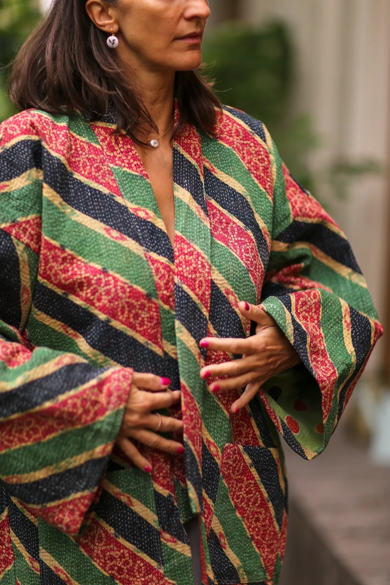 KANTHA KIMONO JACKET INIZ