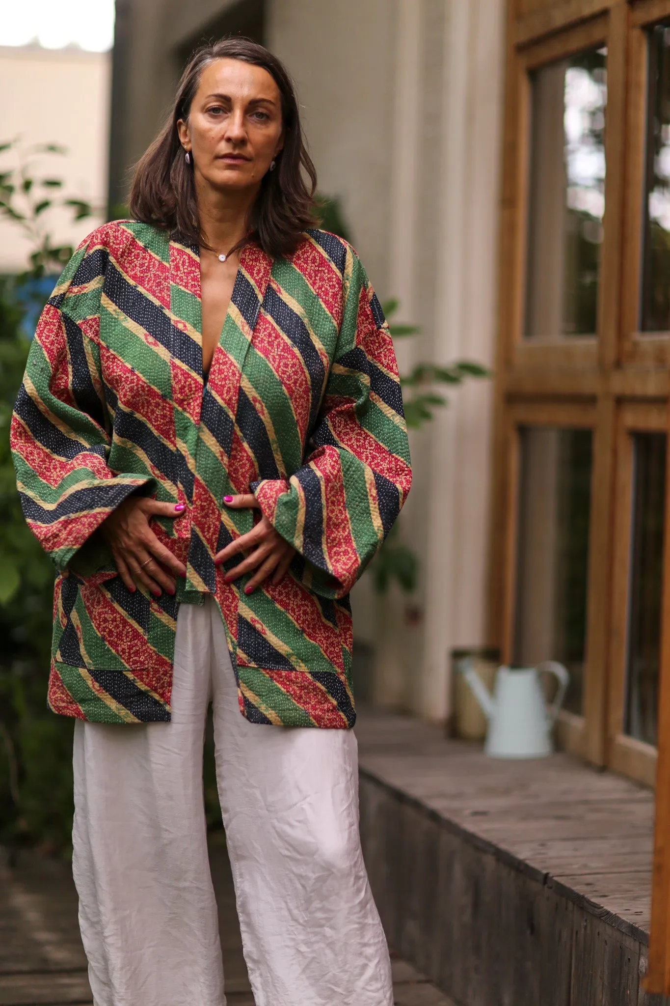 KANTHA KIMONO JACKET INIZ