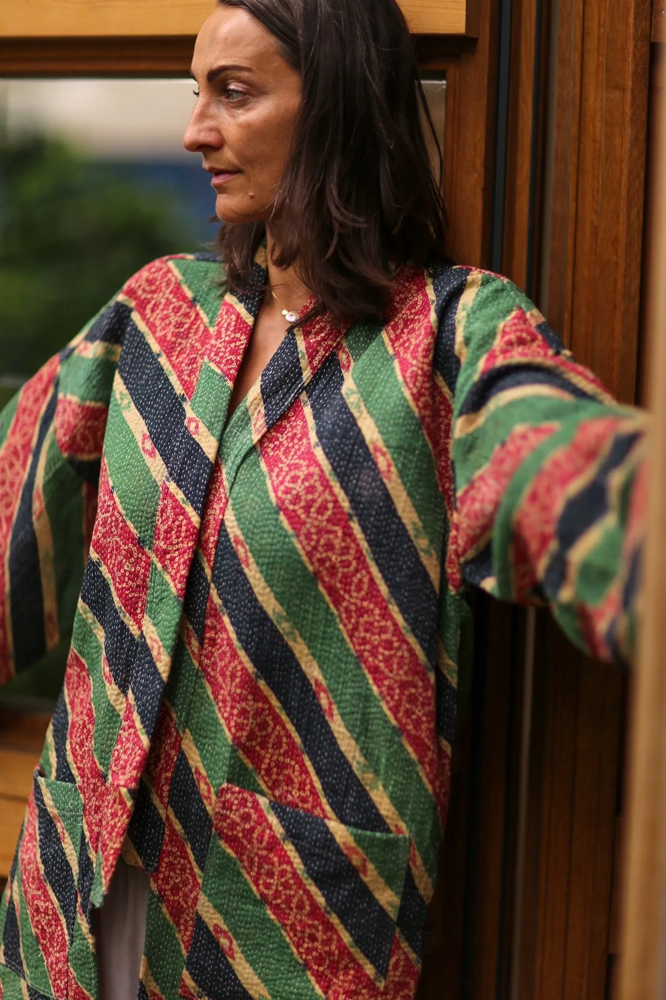 KANTHA KIMONO JACKET INIZ