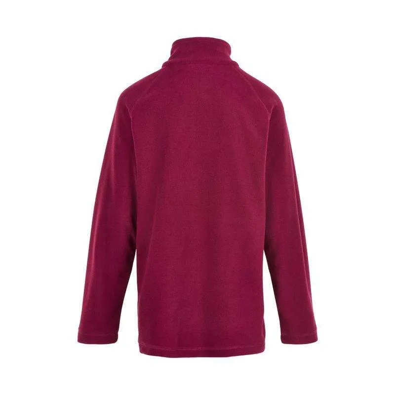 Kid's Half Zip Pullover Fleece Sweater: Beet Red