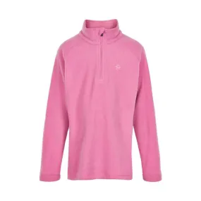 Kid's Half Zip Pullover Fleece Sweater: Fuchsia Pink