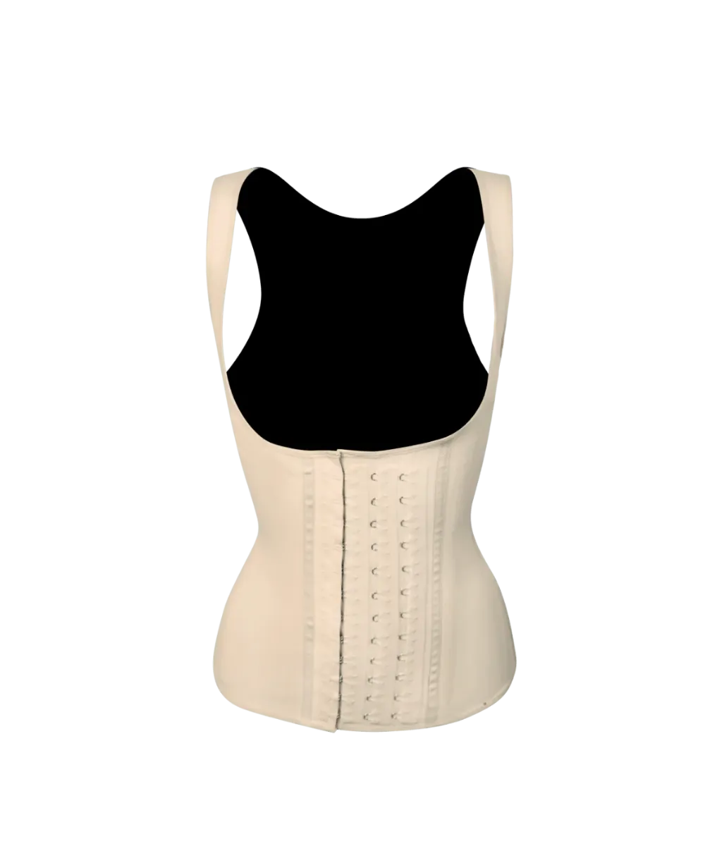 Latex Long Vest Waist Trainer Ivory