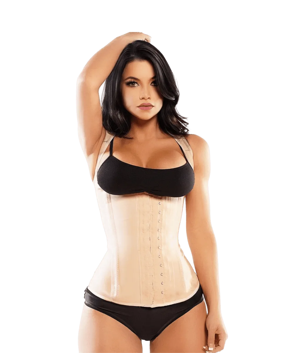 Latex Long Vest Waist Trainer Ivory