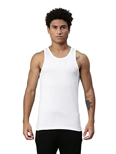 Levi's Men's Cotton Style #012 Classic Regular Fit Solid Vest (Pack of 2) (#012-VEST-WHT- White P2_L)