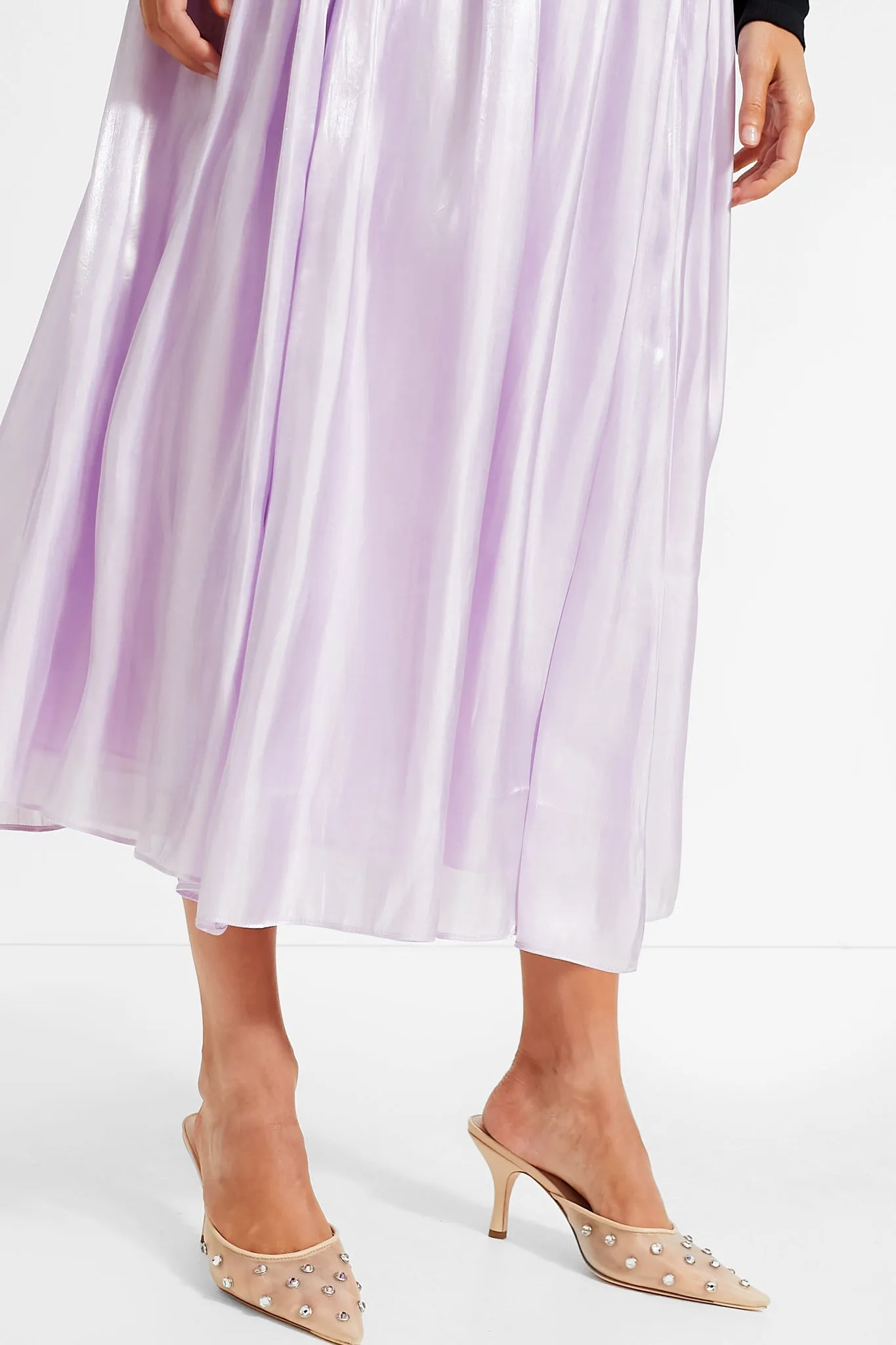 Lilac Pleated Bellamy Skirt