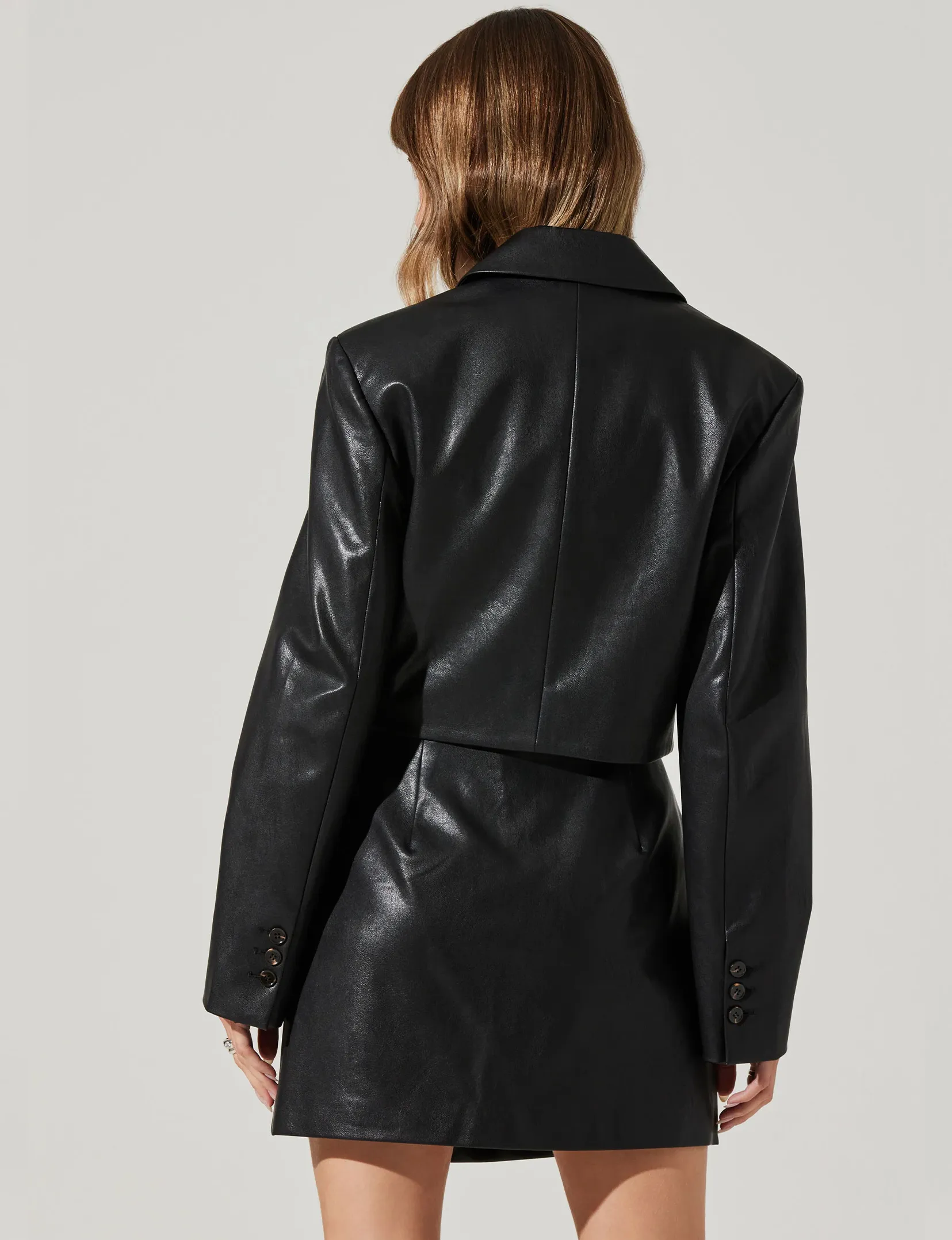 Lindsay Cropped Jacket, Black