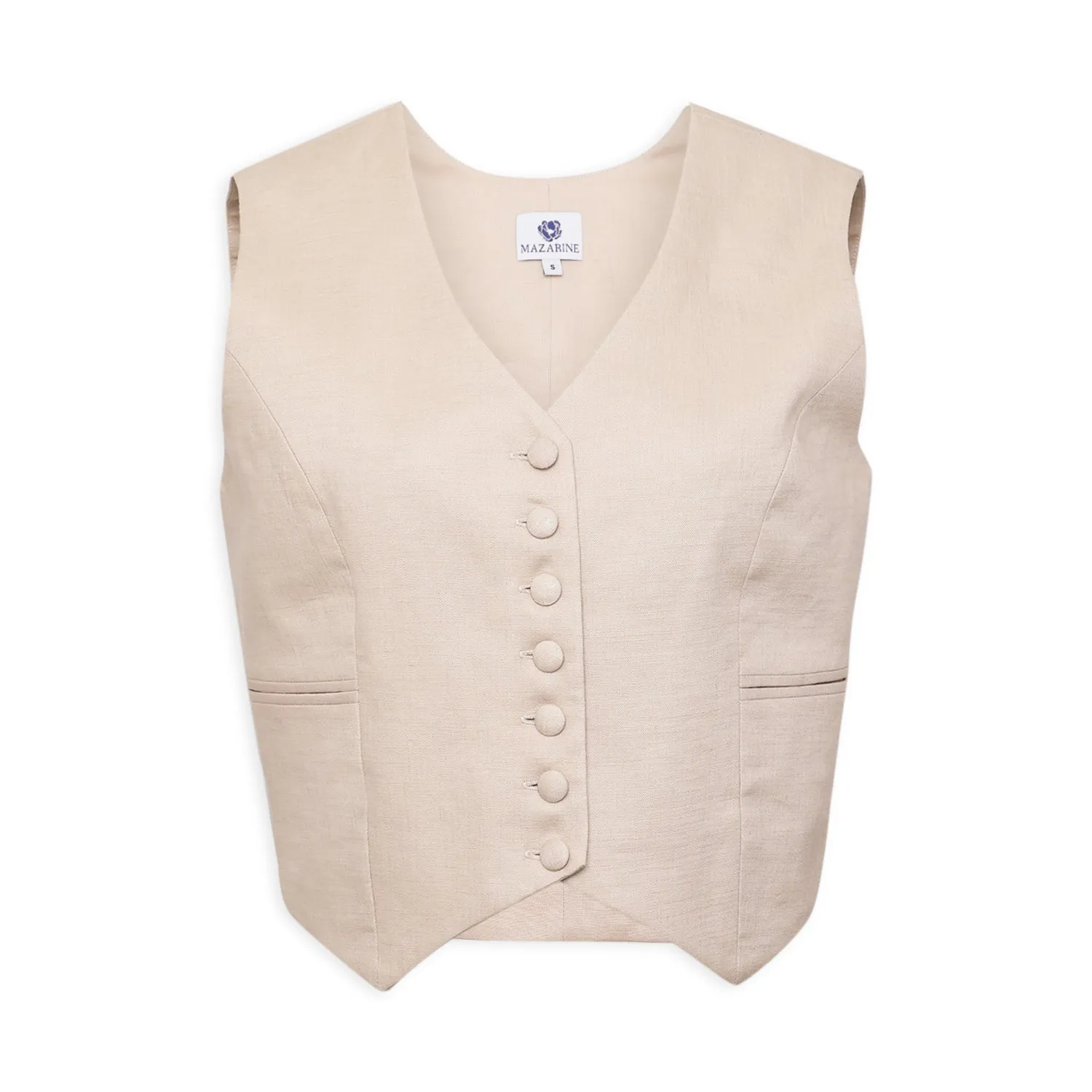 Linen Fitted Vest