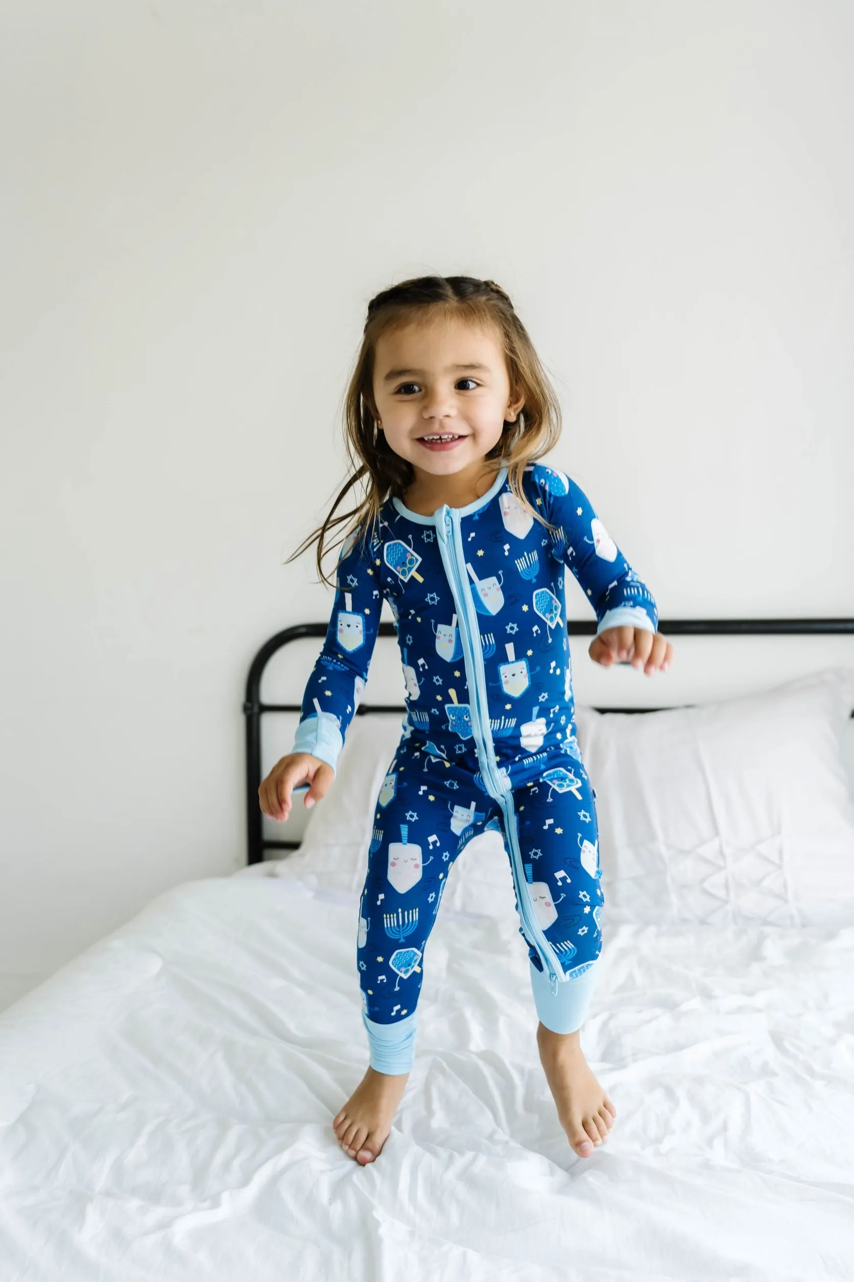 Little Sleepies Dancing Dreidels Convertible Romper/Sleeper