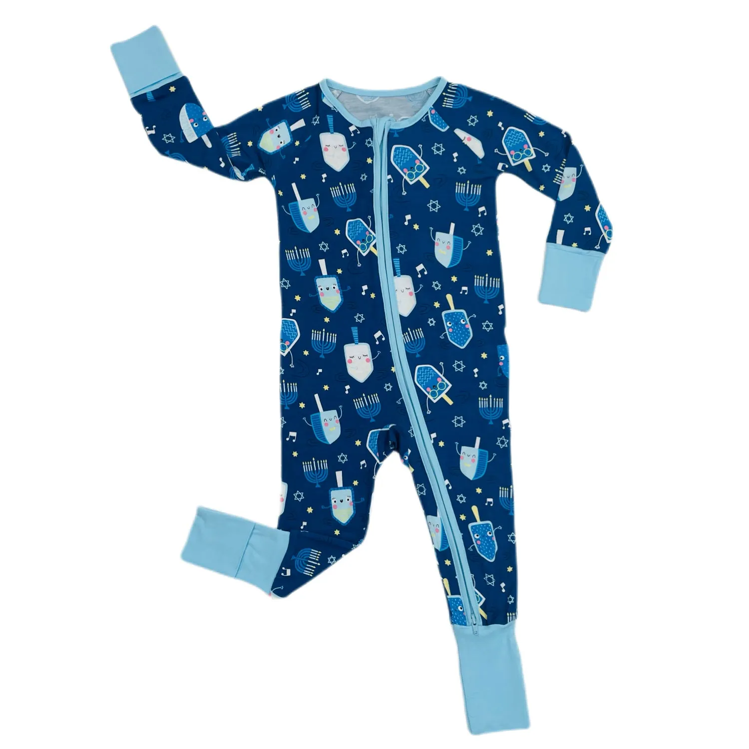 Little Sleepies Dancing Dreidels Convertible Romper/Sleeper