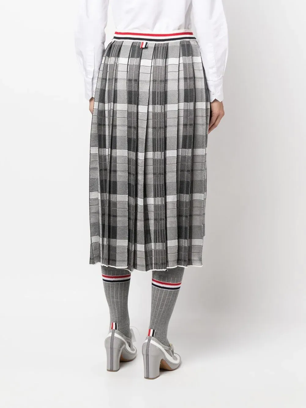 Madras Check Jacquard Skirt