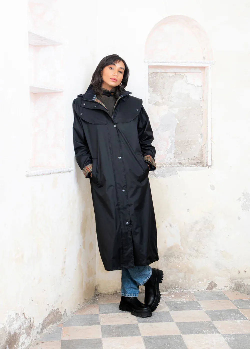 Malvern Ladies Waterproof Coat - Black