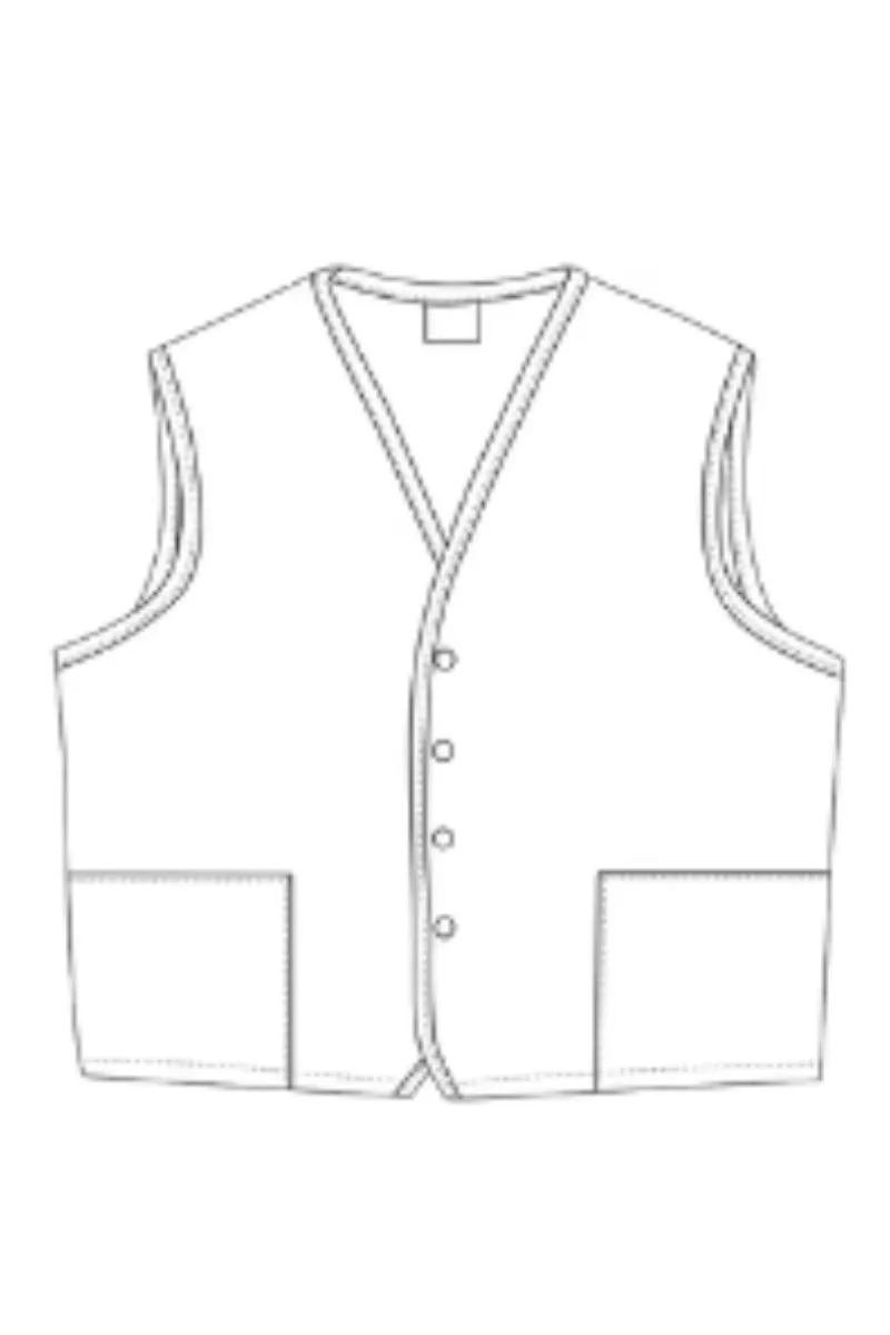 Maroon 4-Button Unisex Vest with 2 Pockets