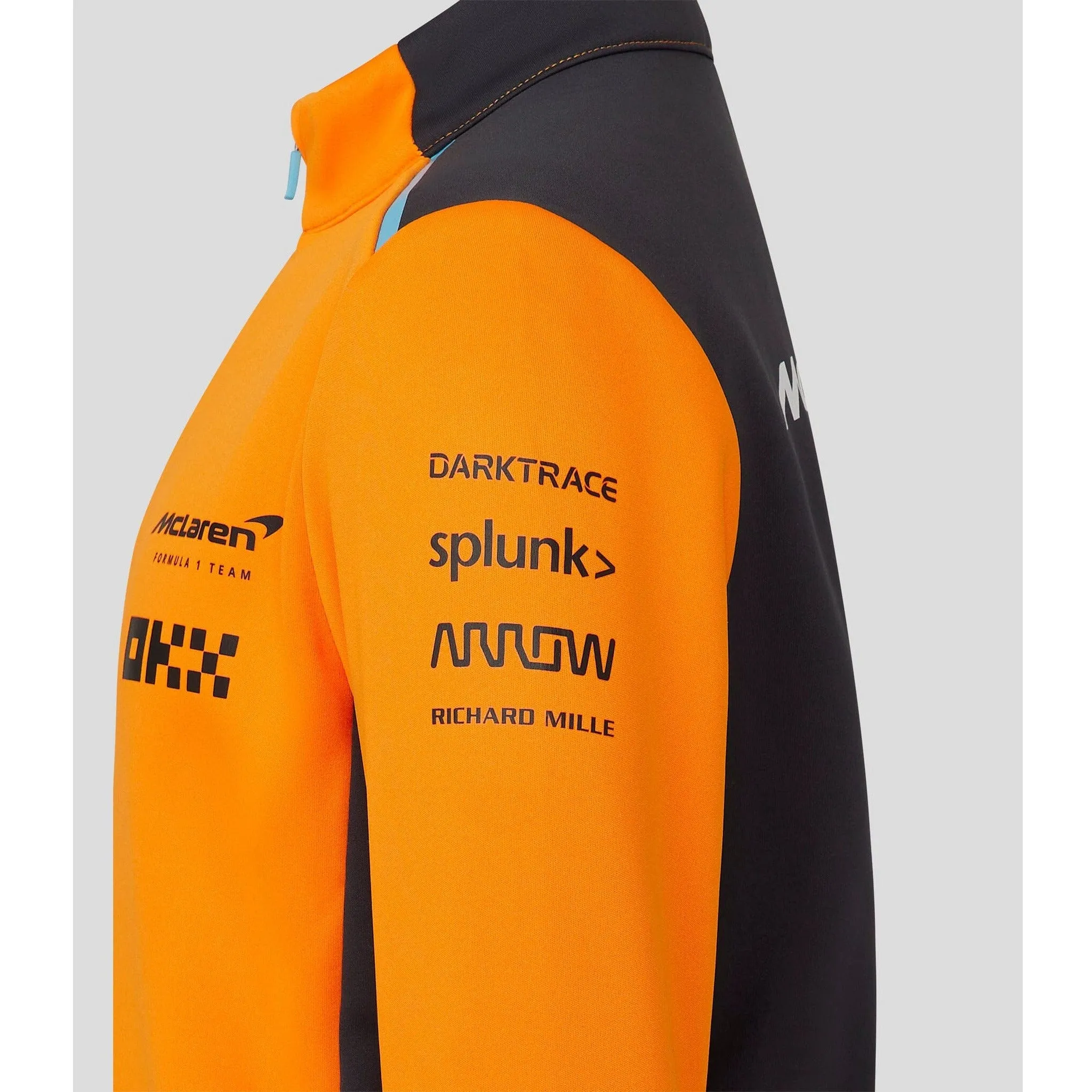 McLaren F1 Kids 2023 Team Quarter Zip Midlayer Jacket- Youth Papaya