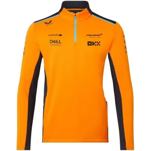 McLaren F1 Men's 2023 Team Quarter Zip Midlayer Jacket- Papaya