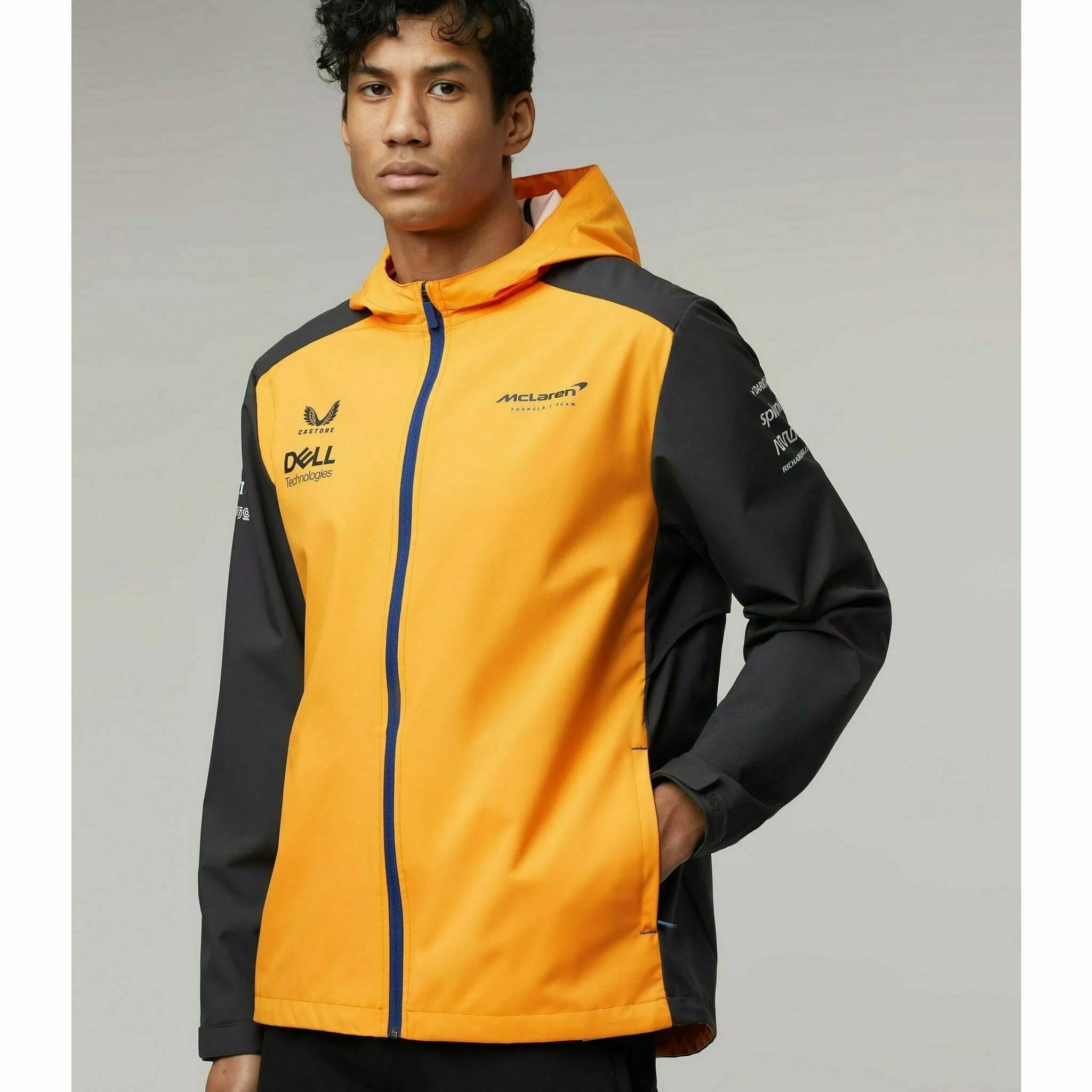 McLaren F1 Men's Team Water Resistant Jacket- Papaya