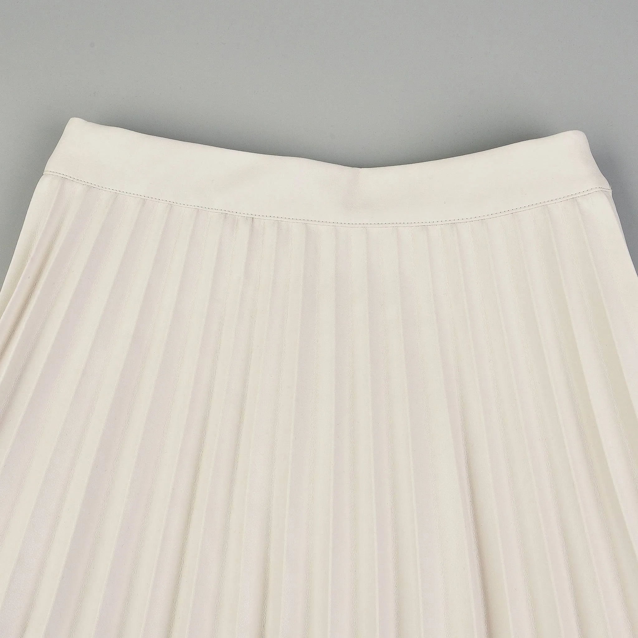 Melange Pleated Pleather Skirt