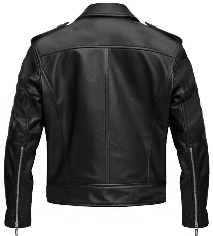 Men Nifty Black Leather Jacket