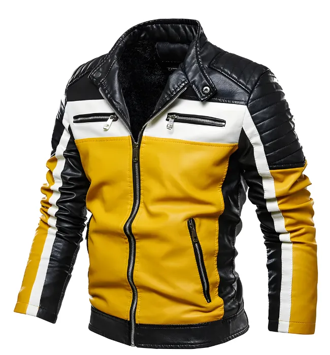 Men’s Black Color Motorcycle Leather Jacket