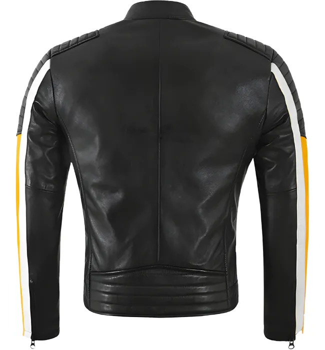 Men’s Black Color Motorcycle Leather Jacket