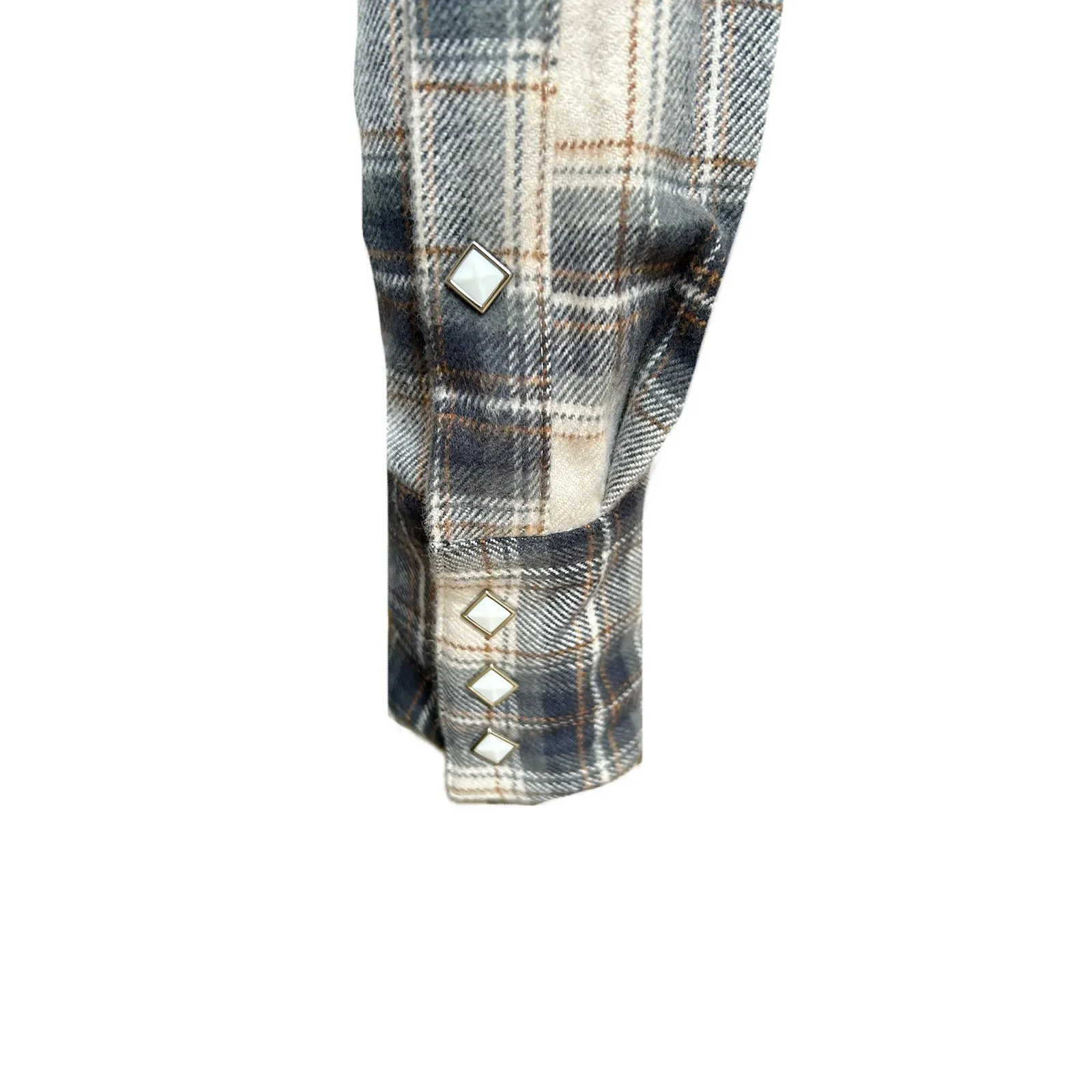 Men's Plush Flannel Sage & Grey Plaid Western Shirt