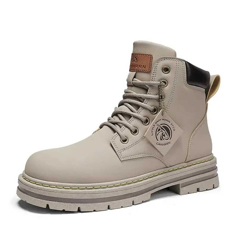 Men's Premium Leather High Top Boots