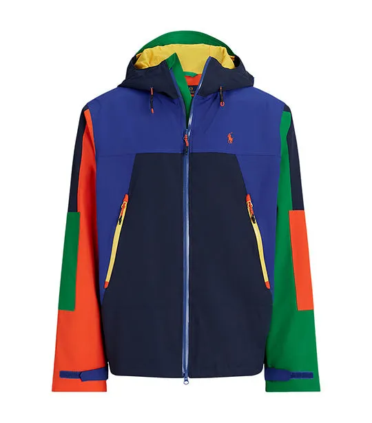 Men's Water-Resistant Hooded Jacket New Sapphire Multi