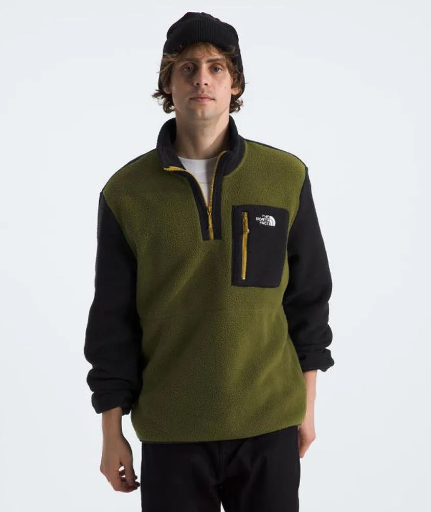 Men's Yumiori 1/4 Zip in Forest Olive/Black by The North Face