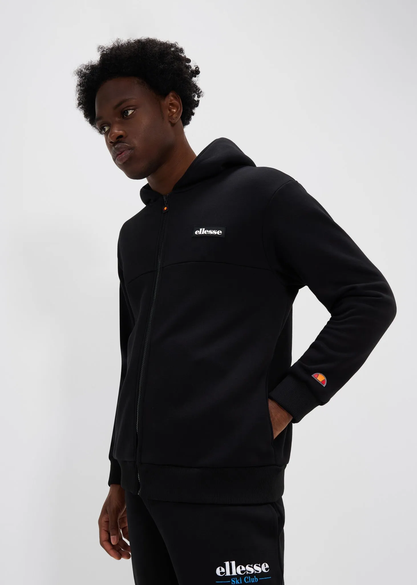 Milleros full-zip hoody - black