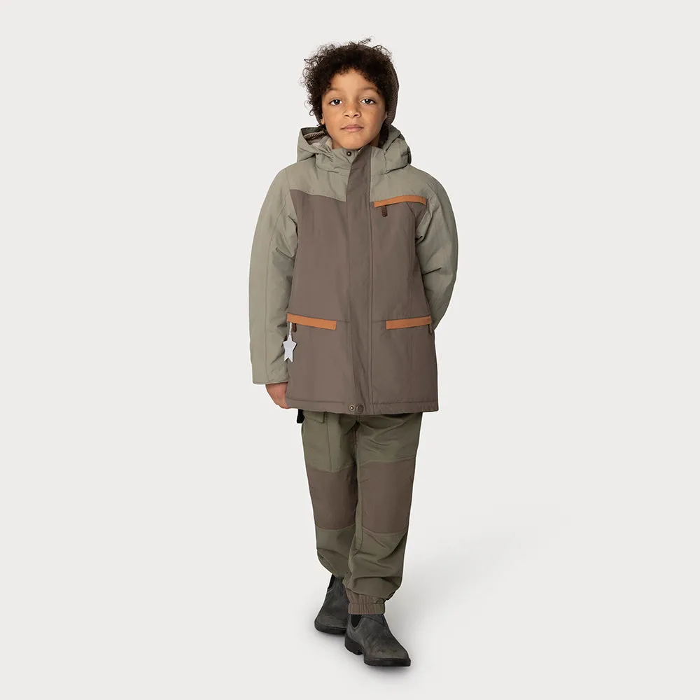 MINI A TURE Color-Block Fleece-Lined Winter Jacket for Kids