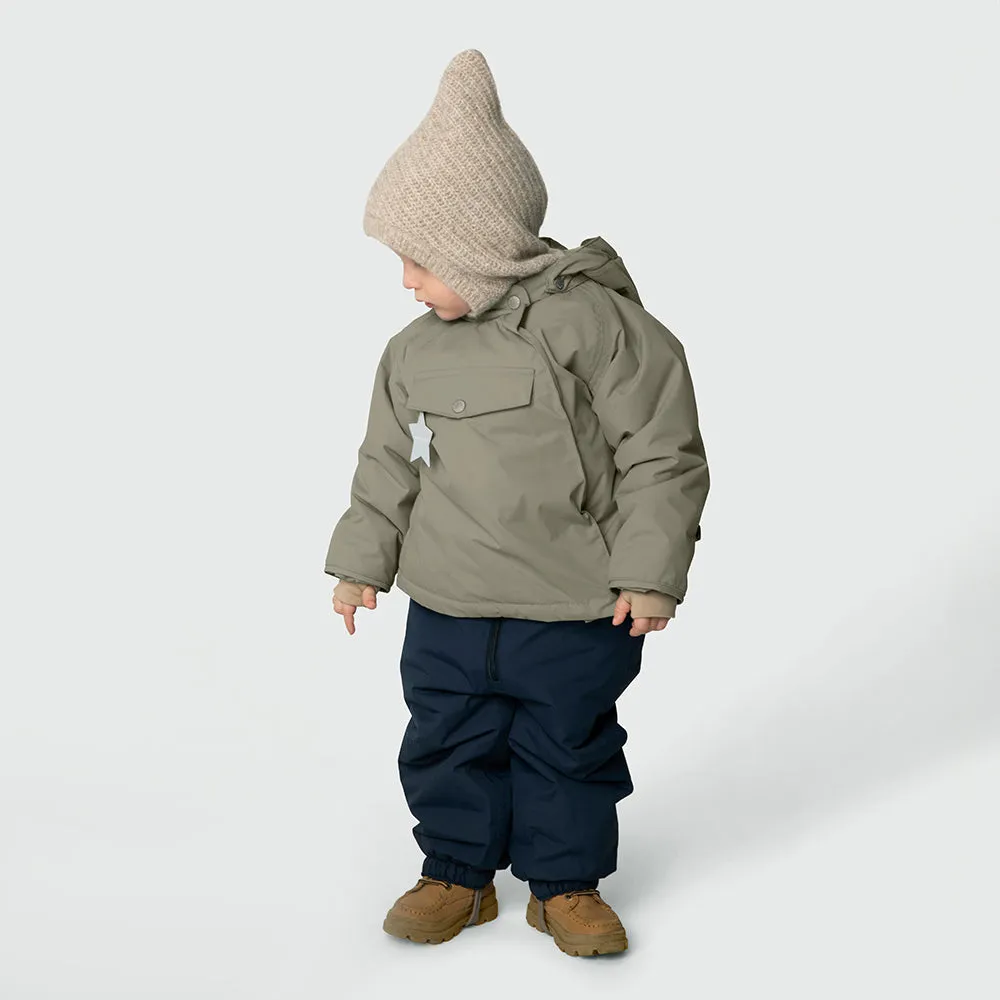 MINI A TURE Wool Fleece-Lined Jacket with Removable Hood