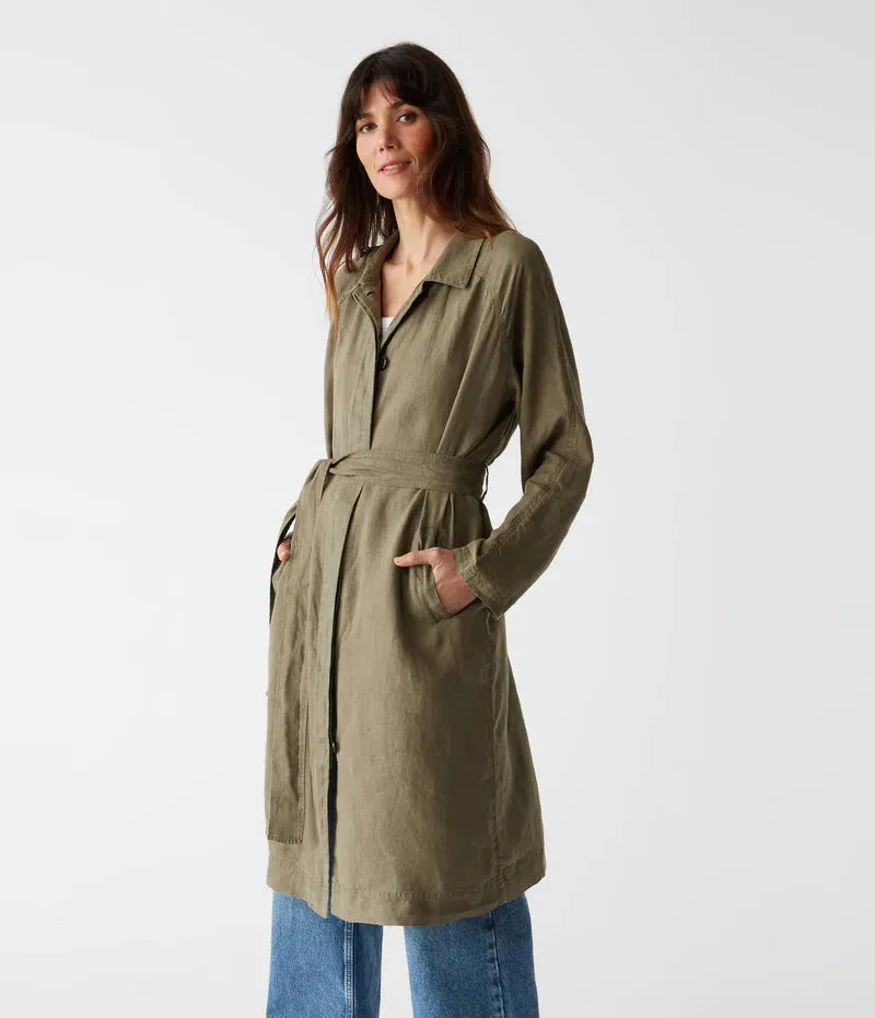 Miwnt005 Michael Stars Olive Linen Jacket