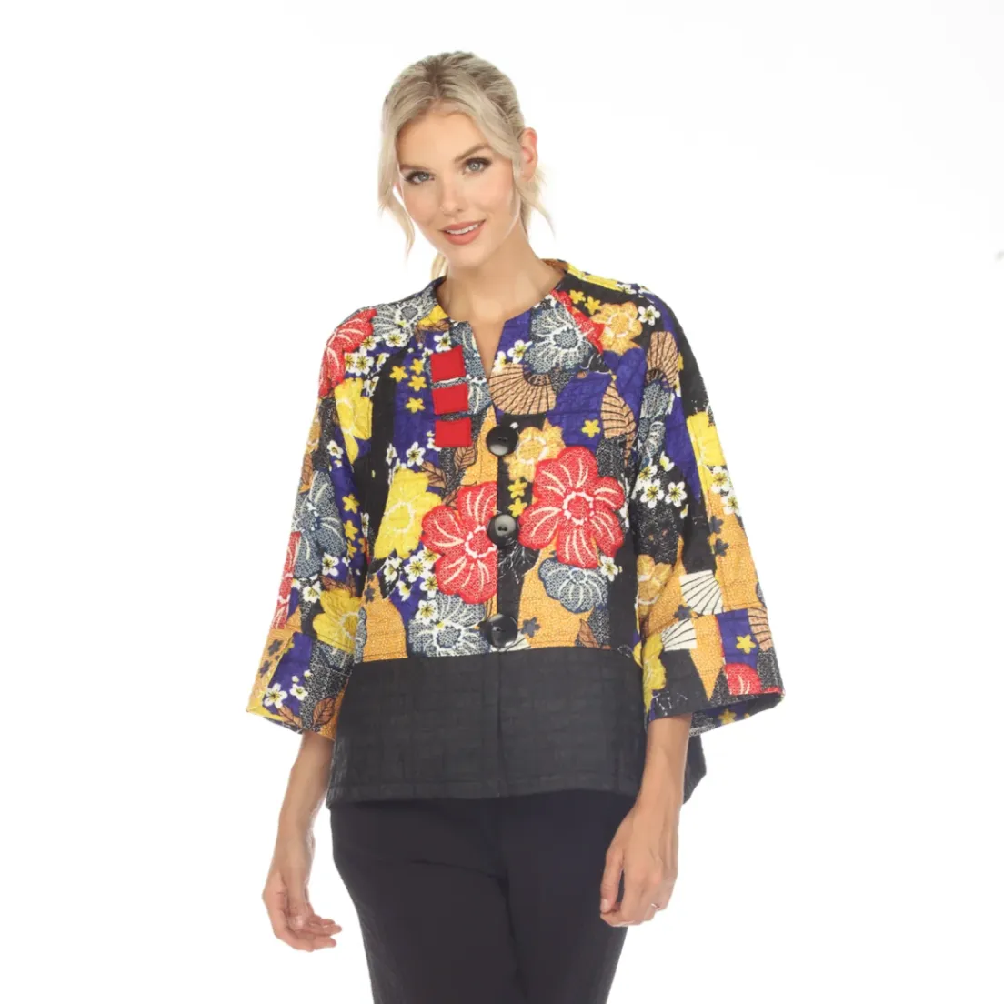 Moonlight by Y&S Floral Kimono Sleeve Jacket - 3791