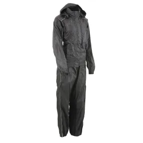 NexGen SH2342 Women's Black Water Resistant Rain Suit with Reflective