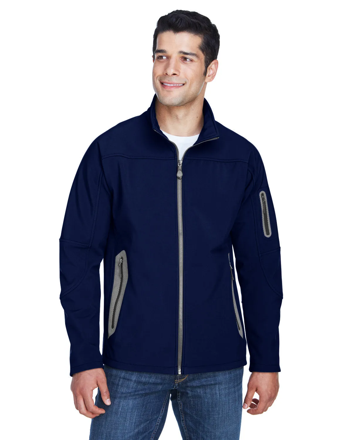 North End 88138 Men's Three-Layer Fleece Bonded Soft Shell Technical Jacket