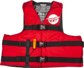 NYLON FLOTATION VEST RED/WHITE 3X